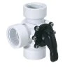 Swimline HydroTools Swimming Pool and Spa Standard All Female Threaded 3-Way Valve 1.5" - White/Black