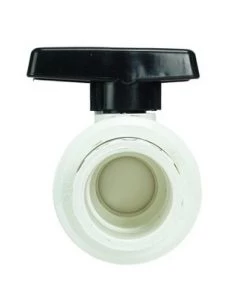 Swimline HydroTools Swimming Pool Standard Precision ABS Female Socket Ball Valve 7" - Black/White