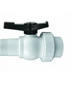 Swimline HydroTools Swimming Pool Precision ABS Threaded Ball Valve 6.75 - Black/White