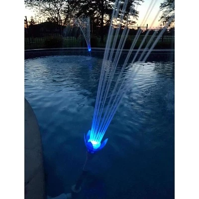 VMInnovations Magic Pool Fountain Water Powered Swimming Accessory Sprinkler Aerates with Color Changing LED Light Bulb for Use with 1.5 Inch Outlets (2 Pack) 4 VMInnovations Magic Pool Fountain Water Powered Swimming Accessory Sprinkler Aerates with Color Changing LED Light Bulb for Use with 1.5 Inch Outlets (2 Pack) - Image 4