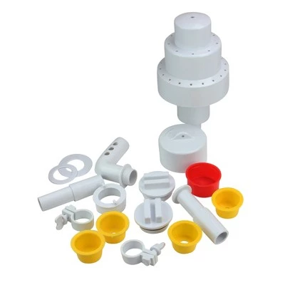 Pool Central 3-Tier Floating Grecian Pool Fountain with Connection Kit 11.75" - White 2 Pool Central 3-Tier Floating Grecian Pool Fountain with Connection Kit 11.75" - White - Image 2