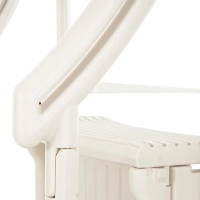 Confer Plastics Confer 4 Step Above Ground Outdoor Swimming Pool Ladder Stair Step System with Built-In Handrails for Safe Entry and Exit, Beige 4 Confer Plastics Confer 4 Step Above Ground Outdoor Swimming Pool Ladder Stair Step System with Built-In Handrails for Safe Entry and Exit, Beige - Image 4