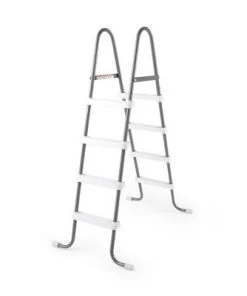 Intex Steel Frame Above Ground Swimming Pool Ladder for 48 Inch High Wall Pools