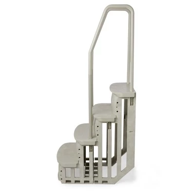 Main Access 200601T 26 Inch Wide iStep Above Ground Swimming Pool Step Ladder No Swim Zone and Flow Through Step Entry System, Taupe 1 Main Access 200601T 26 Inch Wide iStep Above Ground Swimming Pool Step Ladder No Swim Zone and Flow Through Step Entry System, Taupe