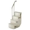 Main Access 200600T 24 Inch Wide Heavy-Duty Adjustable Above Ground Swimming Pool Smart Step Entry System with Handrails (No Ladder), White