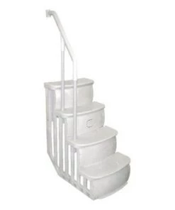 Main Access 200600T 24 Inch Wide Heavy-Duty Adjustable Above Ground Swimming Pool Smart Step Entry System with Handrails (No Ladder), White -Swimming Pools Sales unnamed file 3137