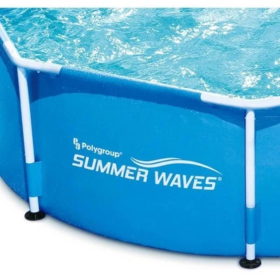Summer Waves P2000830A Active 8ft x 30in Outdoor Round Frame Above Ground Swimming Pool Set with Filter Pump, Cartridge and Accessories 4 Summer Waves P2000830A Active 8ft x 30in Outdoor Round Frame Above Ground Swimming Pool Set with Filter Pump, Cartridge and Accessories - Image 4