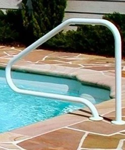Saftron RTD-448-W 4 Bend Durable Swimming Pool Mounted Polymer Handrail, White