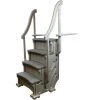 Confer Plastics Confer CCXAG Gray 4-Step Above Ground Swimming Pool Grand Entry Steps Staircase