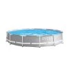 Intex 26710EH 12ft x 30in Prism Frame Outdoor Above Ground Round Swimming Pool & Robot Vacuum Cleaner Fits up to 6 People (Filter Pump Not Included)