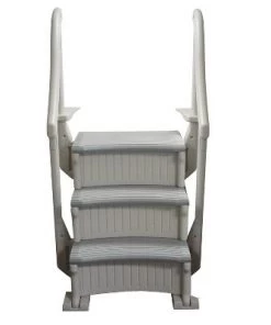 Confer Plastics Confer CCXIG In Ground Swimming Pool Grand Entry Curve Steps Stairs System, Gray