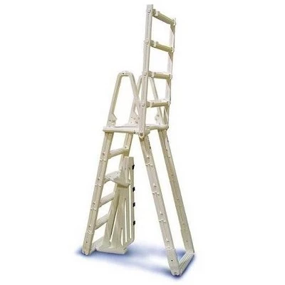 Confer Plastics Confer 7100B Evolution A Frame Above Ground Swimming Pool Ladder 48 to 54" w/Mat 2 Confer Plastics Confer 7100B Evolution A Frame Above Ground Swimming Pool Ladder 48 to 54" w/Mat - Image 2