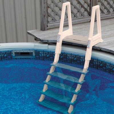 Confer Plastics Confer 6000X 46-56 Inch Heavy-Duty Adjustable Above Ground Swimming Pool Ladder 3 Confer Plastics Confer 6000X 46-56 Inch Heavy-Duty Adjustable Above Ground Swimming Pool Ladder - Image 3