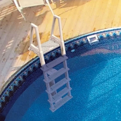 Confer Plastics Confer 6000X 46-56 Inch Heavy-Duty Adjustable Above Ground Swimming Pool Ladder 4 Confer Plastics Confer 6000X 46-56 Inch Heavy-Duty Adjustable Above Ground Swimming Pool Ladder - Image 4