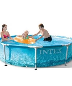 Intex 28206EH 10' x 30" Rust Resistant Steel Metal Frame Outdoor Backyard Above Ground Circular Beachside Swimming Pool with Protective Canopy -Swimming Pools Sales unnamed file 328