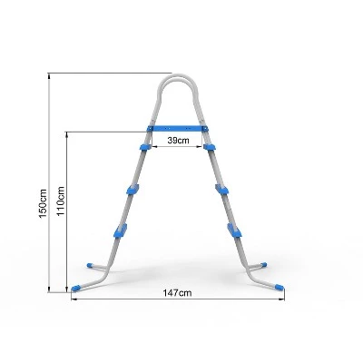 JLeisure 43 Inch 3 Step A Frame Heavy Duty Metal Steel Frame Outdoor Backyard Patio Above Ground Swimming Pool Ladder 3 JLeisure 43 Inch 3 Step A Frame Heavy Duty Metal Steel Frame Outdoor Backyard Patio Above Ground Swimming Pool Ladder - Image 3