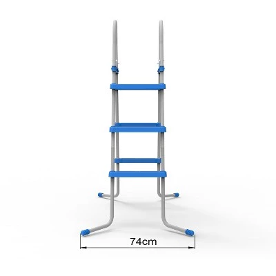 JLeisure 43 Inch 3 Step A Frame Heavy Duty Metal Steel Frame Outdoor Backyard Patio Above Ground Swimming Pool Ladder 4 JLeisure 43 Inch 3 Step A Frame Heavy Duty Metal Steel Frame Outdoor Backyard Patio Above Ground Swimming Pool Ladder - Image 4