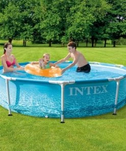 Intex 28206EH 10' x 30" Rust Resistant Steel Metal Frame Outdoor Backyard Above Ground Circular Beachside Swimming Pool with Protective Canopy -Swimming Pools Sales unnamed file 329