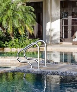 Costway Split Swimming Pool Ladder Stainless Steel 3-Step Ladder & 2 Handrails