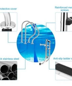 Costway Split Swimming Pool Ladder Stainless Steel 3-Step Ladder & 2 Handrails -Swimming Pools Sales unnamed file 3297