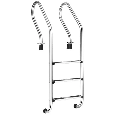 Costway Stainless Steel 3-Step Swimming Pool Ladder Non-Slip for In Ground Pools 8 Costway Stainless Steel 3-Step Swimming Pool Ladder Non-Slip for In Ground Pools - Image 8
