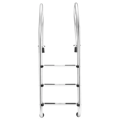 Costway Stainless Steel 3-Step Swimming Pool Ladder Non-Slip for In Ground Pools 9 Costway Stainless Steel 3-Step Swimming Pool Ladder Non-Slip for In Ground Pools - Image 9