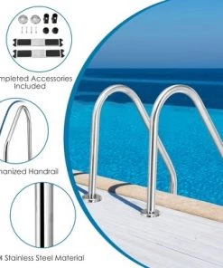 Costway Stainless Steel 2-Step Swimming Pool Ladder Non-Slip for In Ground Pools -Swimming Pools Sales unnamed file 3318