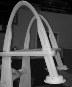 Confer Plastics CK7200 All Resin Construction Design Deck Conversion Accessory Kit for 7200 Roll Guard Outdoor Swimming Pool Ladder, Beige