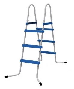 JLeisure 43 Inch 3 Step A Frame Heavy Duty Metal Steel Frame Outdoor Backyard Patio Above Ground Swimming Pool Ladder (2 Pack)