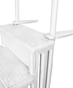 XtremepowerUS 4-Step Swimming Pool Entry Ladder with Side Handle Rail Non-Slip Platform, White -Swimming Pools Sales unnamed file 3356
