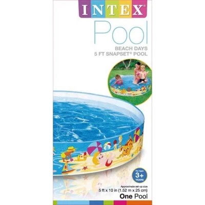 INTEX Beach Days Snapset Instant Kids Childrens Swimming Pool | 56451EP 3 INTEX Beach Days Snapset Instant Kids Childrens Swimming Pool | 56451EP - Image 3