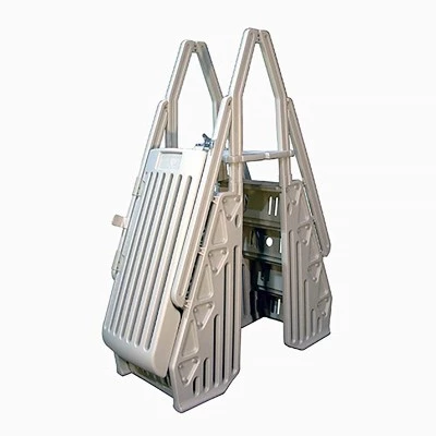 Vinyl Works AF Adjustable 24 Inch Gated Entry Above Ground Pool Ladder, White 3 Vinyl Works AF Adjustable 24 Inch Gated Entry Above Ground Pool Ladder, White - Image 3