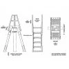 Vinyl Works SLA A-Frame Adjustable 48-56 Inch Above Ground Pool Ladder, White