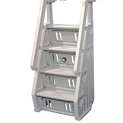 Vinyl Works Adjustable 24 Inch In-Pool Step Ladder for Above Ground Pools, White 1 Vinyl Works Adjustable 24 Inch In-Pool Step Ladder for Above Ground Pools, White