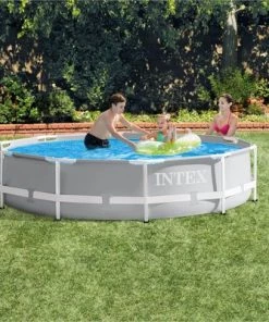 Intex 26700EH 10ft x 30in Prism Metal Frame Round Above Ground Outdoor Backyard Swimming Pool and Protective Canopy (No Pump) -Swimming Pools Sales unnamed file 346