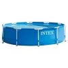 Intex 28200EH 10 Foot x 30 Inch Outdoor Metal Frame Above Ground Round Swimming Pool Fits Up to 4 People with Protective Canopy (Pump Not Included)