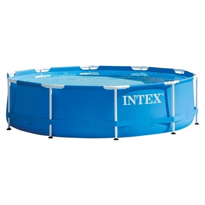 Intex 28200EH 10 Foot x 30 Inch Outdoor Metal Frame Above Ground Round Swimming Pool Fits Up to 4 People with Protective Canopy (Pump Not Included) 1 Intex 28200EH 10 Foot x 30 Inch Outdoor Metal Frame Above Ground Round Swimming Pool Fits Up to 4 People with Protective Canopy (Pump Not Included)