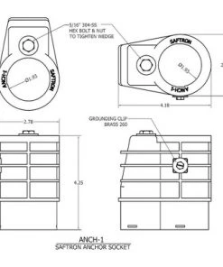 Saftron Chemical Resistant Cool to Touch High Impact Polymer Anchor Sockets