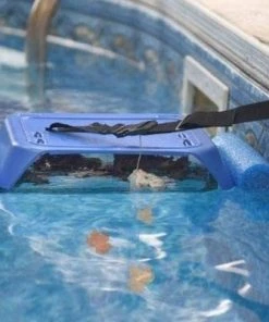 Pool Minder Incorporated Pool Minder Inc Zak the Pool Minder Hands Free Automatic Plastic Foam Water Leaf Skimmer with Small Animal Platform for Swimming Pool Pump, Blue