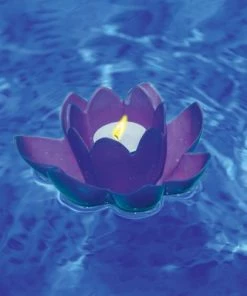 Swimline HydroTools Swimming Pool or Spa Floating Flower Candle Light 7.5" - Blue