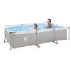 JLeisure Avenli 17773 10 x 6.5 x 2 Feet Outdoor Backyard Above Ground Rectangular Steel Frame Swimming Pool with Repair Kit, 2 Pack