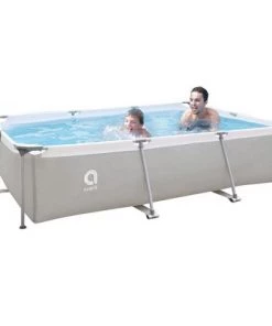 JLeisure Avenli 17773 10 x 6.5 x 2 Feet Outdoor Backyard Above Ground Rectangular Steel Frame Swimming Pool with Repair Kit, 2 Pack