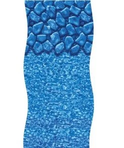 Swimline Boulder Swirl Oval Overlap Liner for Above Ground Swimming Pools 15'x 30' - Blue