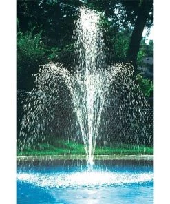 JED Pool Tools 90-930 Lotus Flower 2 Tier Adjustable Height and Spray Location Above and In Ground Swimming Pool Spray Waterfall Fountain, White