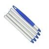 Pool Central Aluminum Swimming Pool Straight Extension Pole for Skimmers 5pc 4' - Silver/Blue