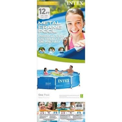 Intex 28210EH 12 Foot x 30 Inch Above Ground Swimming Pool that Fits up to 6 People with Easy Set-Up and Protective Canopy (Pump Not Included) 4 Intex 28210EH 12 Foot x 30 Inch Above Ground Swimming Pool that Fits up to 6 People with Easy Set-Up and Protective Canopy (Pump Not Included) - Image 4