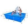 JLeisure Avenli 17818 8.5 x 6 x 2 Feet Outdoor Backyard Above Ground Rectangular Steel Frame Swimming Pool with Repair Kit for Kids and Adults, Blue