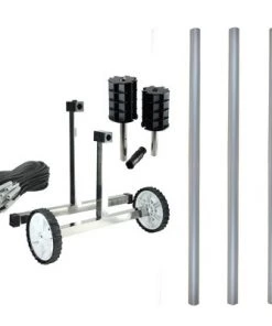 Pool Central Cover Reel with Aluminum Tubes for In-Ground Swimming Pools 3" x 96" - Gray/Black