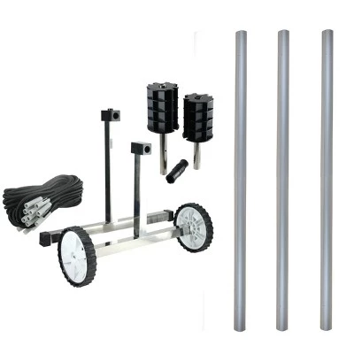 Pool Central Cover Reel with Aluminum Tubes for In-Ground Swimming Pools 3" x 96" - Gray/Black 1 Pool Central Cover Reel with Aluminum Tubes for In-Ground Swimming Pools 3" x 96" - Gray/Black