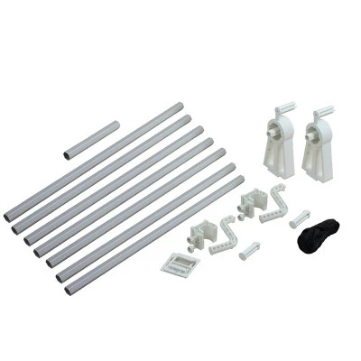 Pool Central Standard Cover Reel for Above Ground Pool with Adjustable Tube 14" x 20' - White/Gray 1 Pool Central Standard Cover Reel for Above Ground Pool with Adjustable Tube 14" x 20' - White/Gray